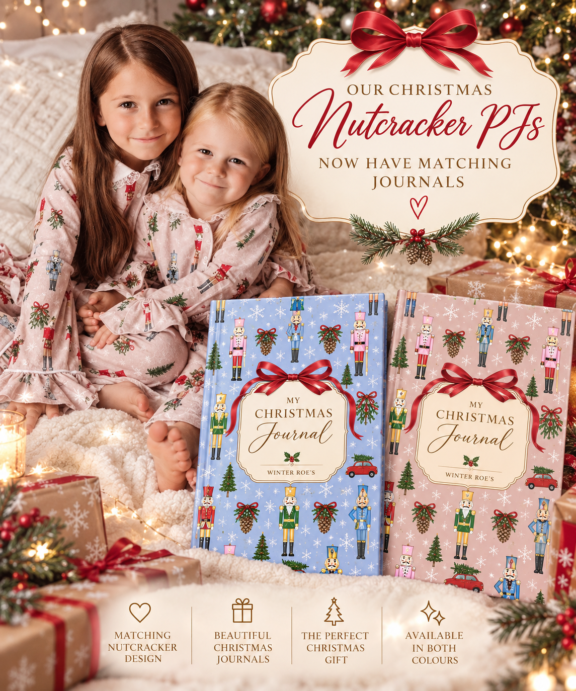 Blue nutcracker Christmas journals